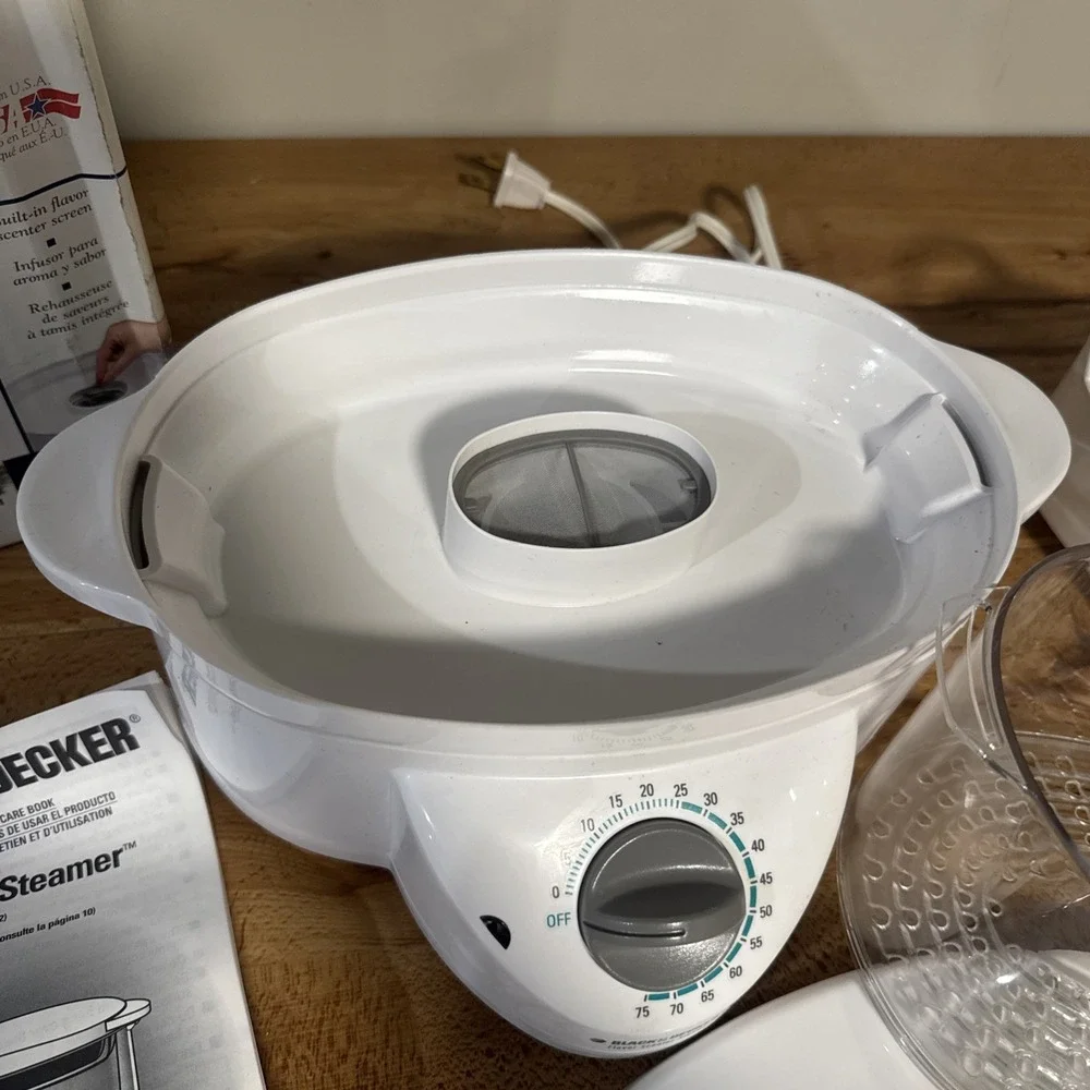 Black & Decker Flavor Scenter Steamer HS2000 Vegetable Rice Cooker Deluxe Works